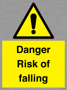 Danger Risk of falling